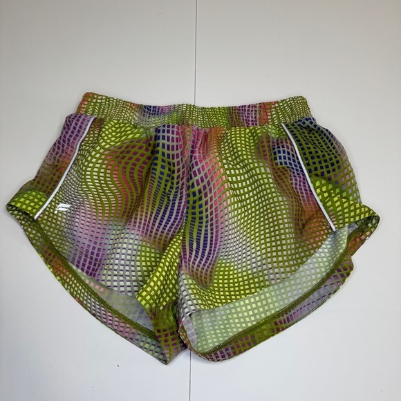 Fabletics Neon Mesh Running Shorts Size Small | Vibrant Festival Activewear - Picture 3 of 9